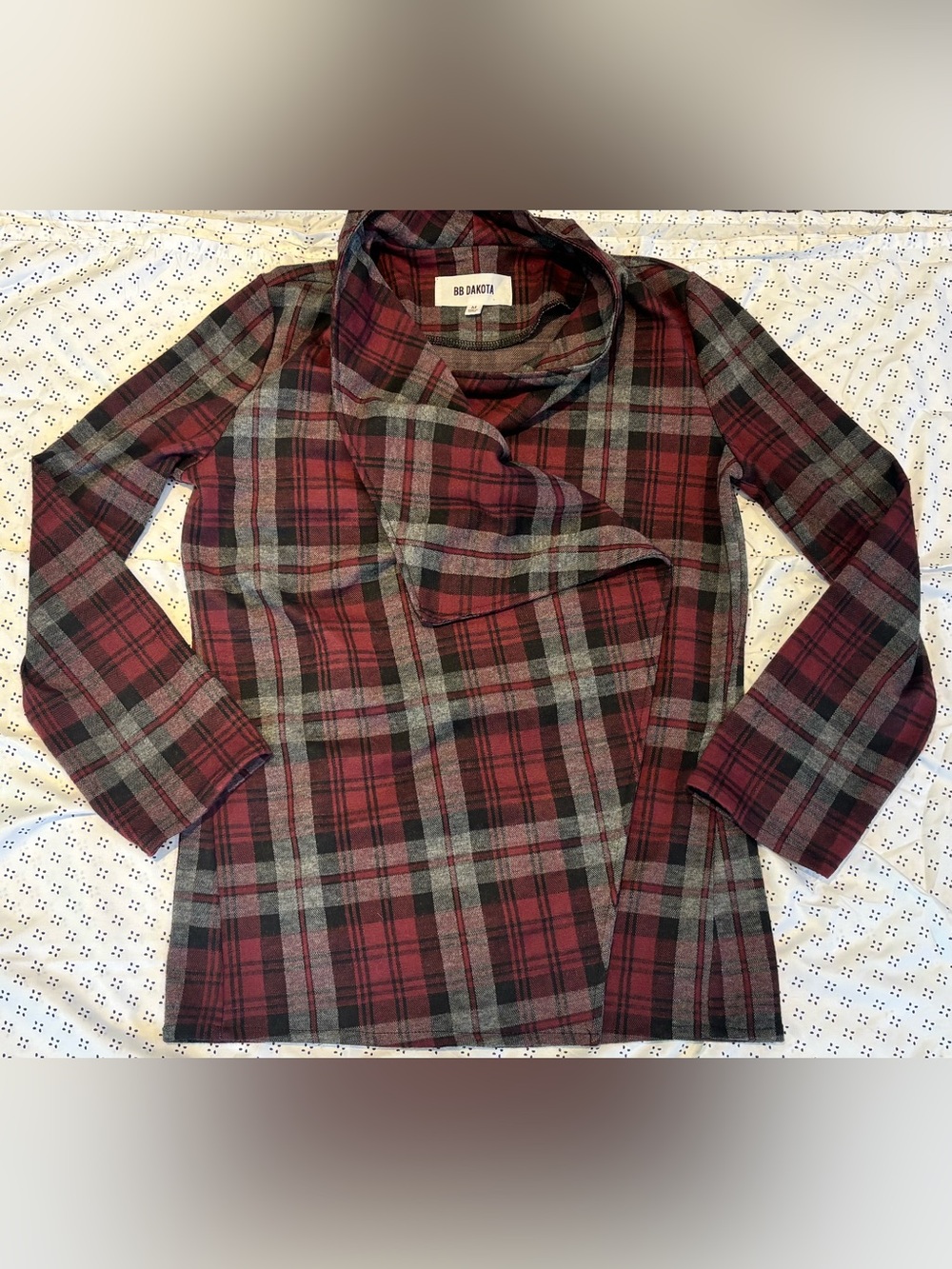 BB Dakota Plaid Cardigan